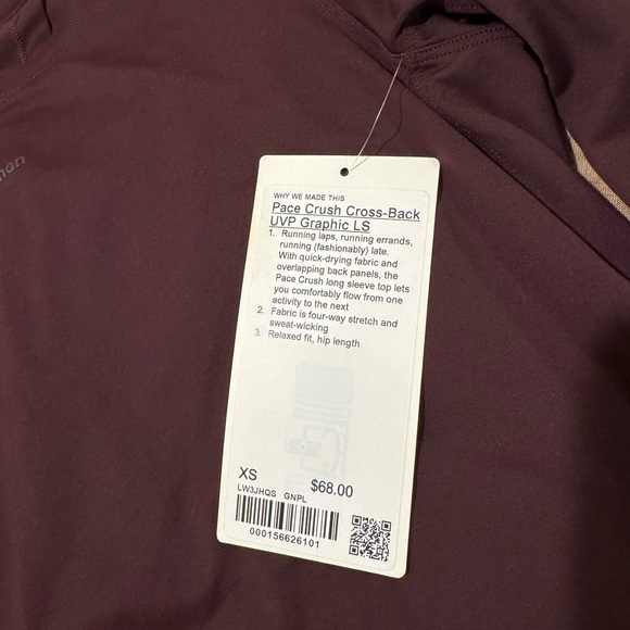 Lululemon Pace Crush Cross-Back UV-Protective Graphic Long-Sleeve Shirt - Picture 5 of 8